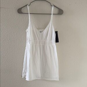 Brandy melville white v neck lace tank top/mini dress